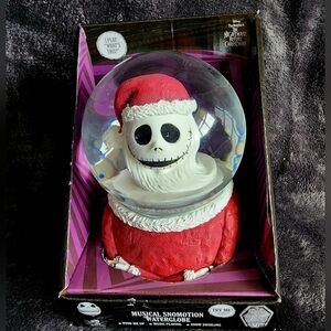 New the Nightmare before Christmas Jack Sandy Claws musical Snomotion WaterGlobe